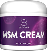MRM MSM Cream jar 4oz highlighting skin nourishment and texture.