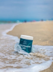 MRM L-Glutamine recovery shake visual suggests daily athletic use.