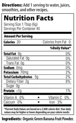 MRM Nutrition Organic Green Banana Powder smoothie demonstrates versatile flour-substitute use.