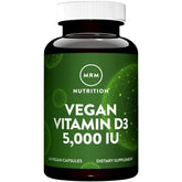 MRM Vegan Vitamin D3 5000 IU bottle highlighting bone support and immune wellness