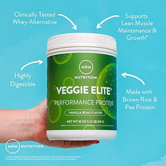 MRM Veggie Elite Performance Protein prepared shake in glass showing creamy texture and chocolate mocha flavor
