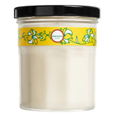 Mrs. Meyer's Honeysuckle candle jar for a calming room fragrance.