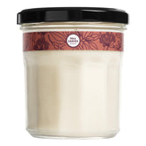 Mrs. Meyer’s Fall Leaves candle jar shows autumn fragrance in a decorative glass container for cozy evenings
