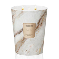 M&SENSE extra large candle in a marble-textured jar adds luxury and calming atmosphere.
