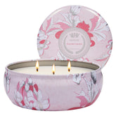 M&SENSE Fruity Rainbow Candle 3 wick jar close-up highlighting vibrant wax and even burn