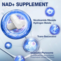 MSLOTAL NAD+ capsules close-up highlighting smooth texture for vitality