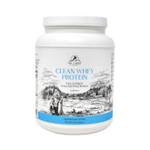 Mt. Capra Clean Whey Vanilla bottle highlights grass-fed goat whey for daily protein