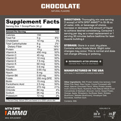 Scoop of Ammo powder beside a glass for easy preparation