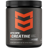 MTN OPS Creatine Monohydrate tub front showcases pure powder for clean strength support