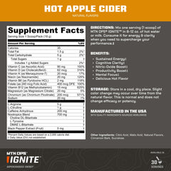 MTN OPS Hot Ignite apple cider coffee cup ready for morning focus.