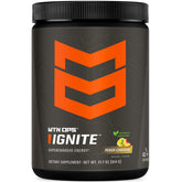 MTN OPS Ignite energy powder bottle shown for a clean energy boost in the morning