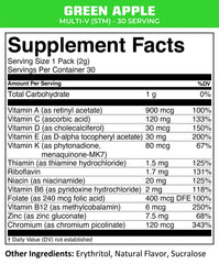 MTN OPS Multi-V 30 servings per bottle detail