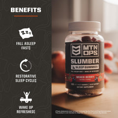 MTN OPS Slumber chamomile ingredient highlight for calming, natural relaxation.