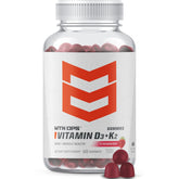 MTN OPS Vitamin D3 K2 Gummies front bottle view shows strawberry flavor for daily support
