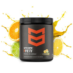 MTN OPS YETI label detail on gluten-free formula for sensitive diets.