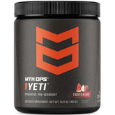 MTN OPS YETI tub front showing premium pre-workout packaging for energy boost