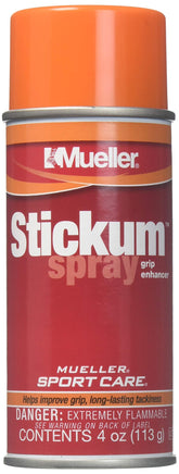 Mueller Stickum Spray bottle application demonstrates enhanced tack for wet conditions