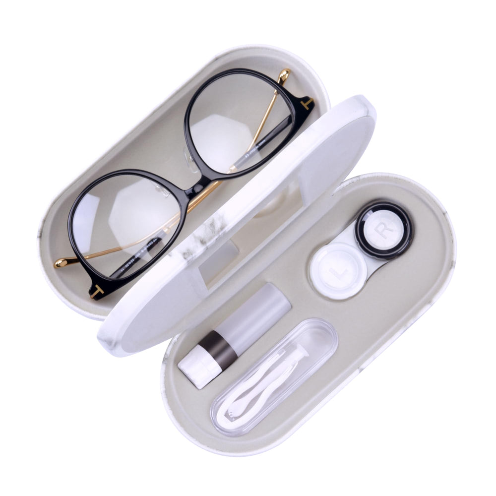 Muf 2-in-1 case with double-sided mirror for convenient storage