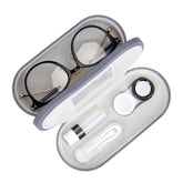Muf 2in1 case with mirror for dual-use lens and glasses on the go.