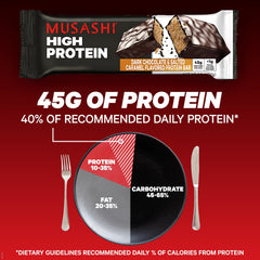 MUSASHI on-the-go snack in a gym bag for quick nutrition.