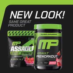 MusclePharm Assault watermelon flavor glass ready for a high intensity session