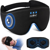 MUSICOZY sleep headphones eye mask with 3D design for comfortable all-night wear.