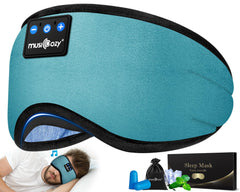 MUSICOZY Sleep Headphones eye mask closeup in soft velvet enhances comfort and darkness
