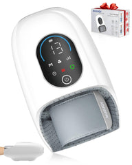 Musugy Hand Massager demonstrates 360-degree air compression for gentle, full-hand relief.