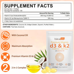 MXCZBSM Vitamin D3 K2 softgel capsule closeup for easy daily intake