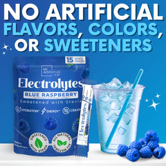 My Adventure to Fit Zero Sugar Blue Raspberry glass-mixed for tasty rehydration