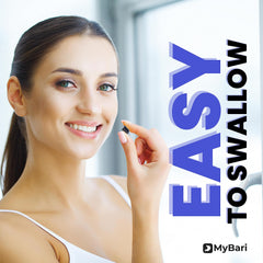 MyBari multivitamin bottle label reveals 42+ fruits and vegetables blend.