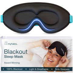 MyHalos Sleep Mask with 3D contour blocks light for total darkness