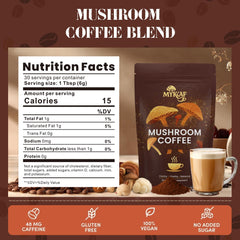 MYKAF steaming coffee cup showing creamy Arabica aroma.