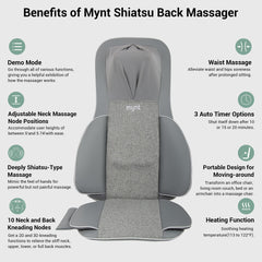 Mynt massager with 10 deep kneading nodes delivering focused tension relief.