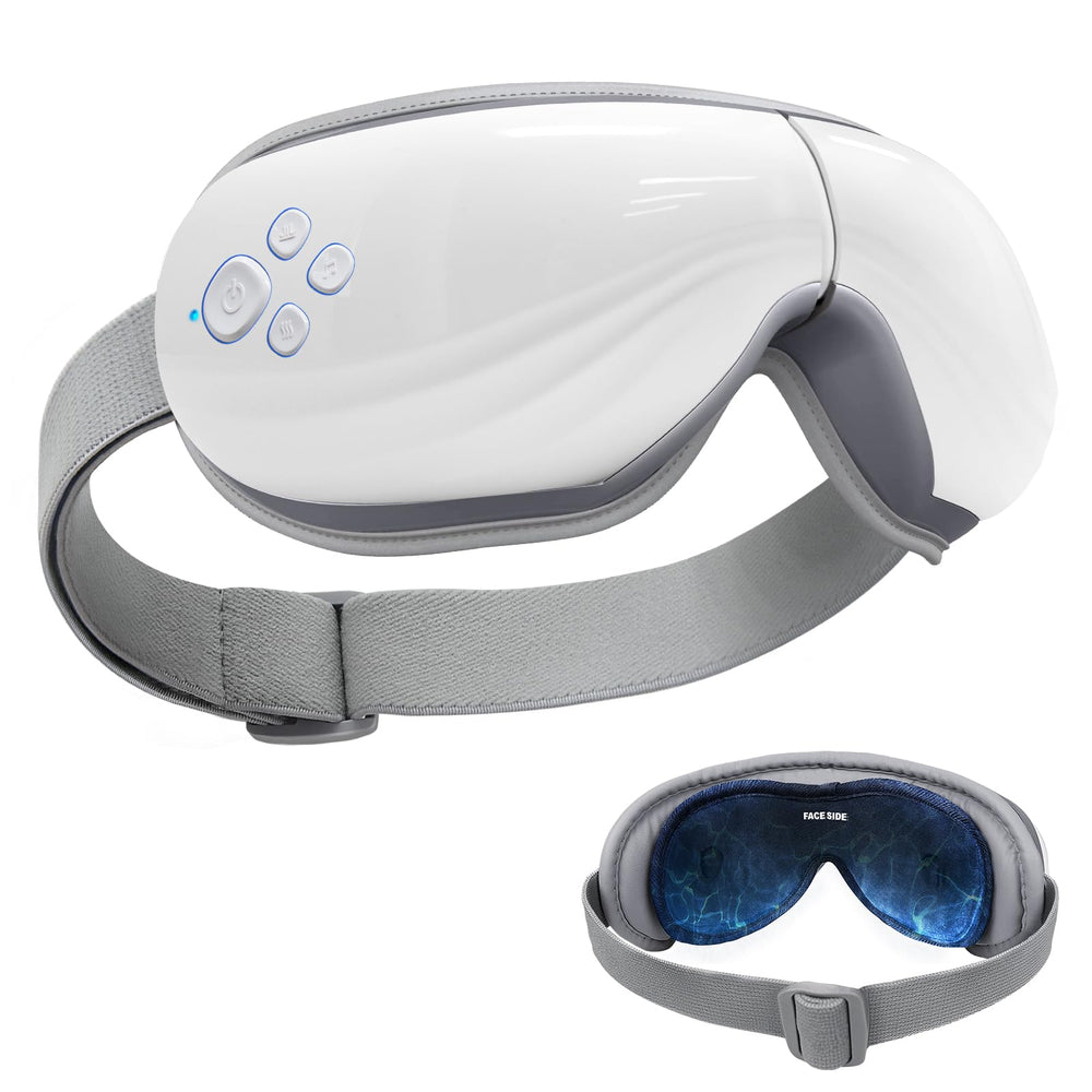Mynt 5-Mode Heated Eye Massager front view showing soothing heat and compact design.
