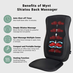 Mynt massage chair pad on office chair for quick at-desk relief