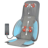 Mynt neck-back massager on a chair provides portable in-seat relief.