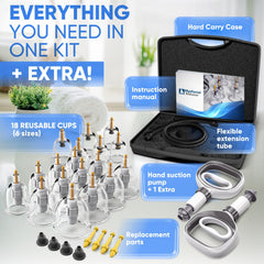 Myofascial Releaser extension tube adds reach for broader treatment areas.