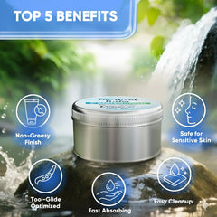 Myofascial Releaser Gua Sha Tool pairs with balm for targeted soft tissue massage.
