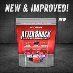 Myogenix Aftershock scoop poured for a quick recovery shake