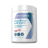MYOXCIENCE Myo Relax & Calm bottle front with cherry flavor suggesting calm mood support