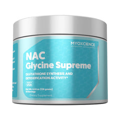 MYOXCIENCE NAC Glycine Supreme bottle for daily antioxidant support.