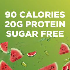 Myprotein Clear Whey Isolate Sour Watermelon in a glass appearing refreshing