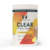 Myprotein Clear Whey Isolate Lemon Ice Tea being poured for a refreshing post-workout protein boost.