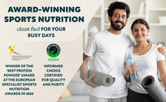 Myprotein Clear Whey Isolate Peach Mango in glass, hydrating protein sip post-workout.