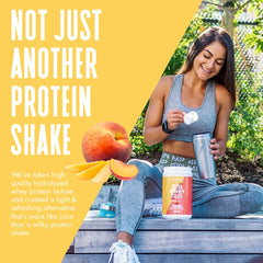 Myprotein Clear Whey Isolate nutrition per serving shows 20 g protein