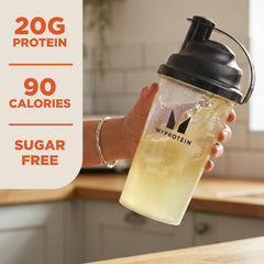 Myprotein Clear Whey Isolate Peach Mango served as a refreshing post-workout drink