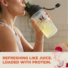 Myprotein Clear Whey Isolate Strawberry shake ready after a workout