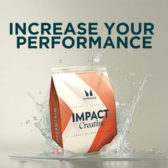 Myprotein creatine monohydrate powder dissolving for smooth mixing.