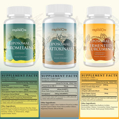 Mystidow Spike Support Trio label highlights high potency nattokinase and curcumin.